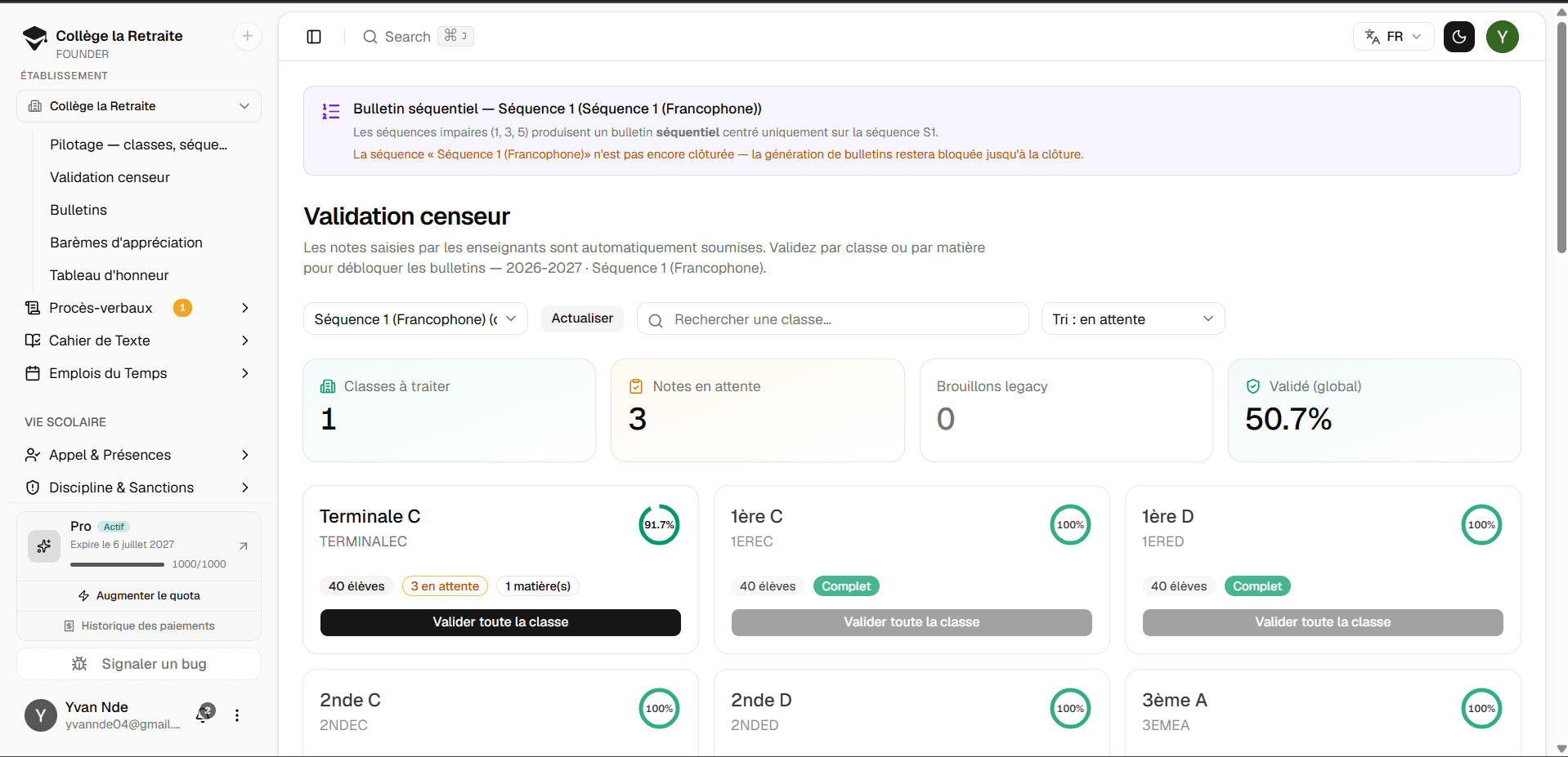 Capture — Validation censeur